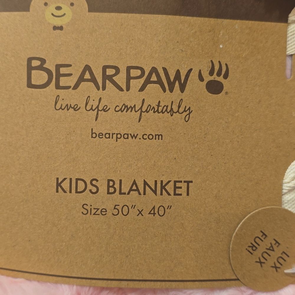 BearPaw Lux Faux Fur Plush Throw Blanket- Pink - Picture 6 of 7